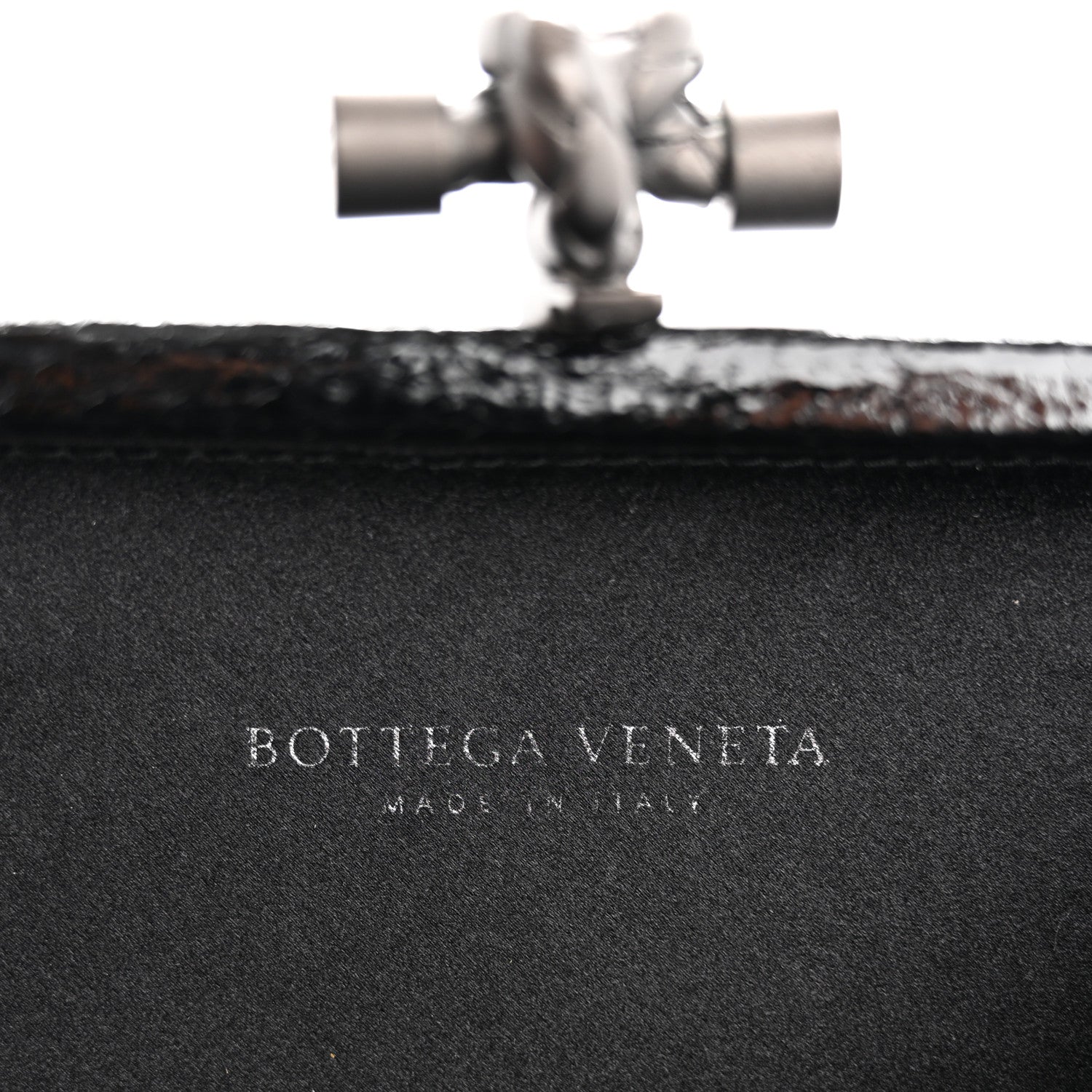 Bottega Veneta Satin Intreccio Impero Ayers Knot Clutch Black 6 of 8