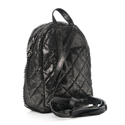 Stella McCartney Metallic Shaggy Deer Quilted Mini Falabella Backpack 3 of 11