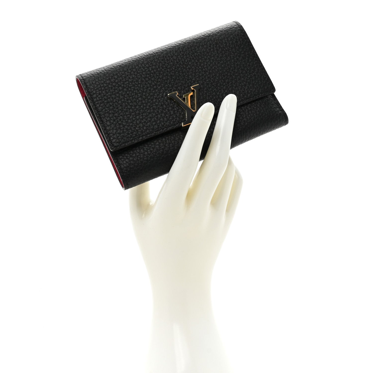 Louis Vuitton Taurillon Capucines Compact Wallet Black 2 of 10