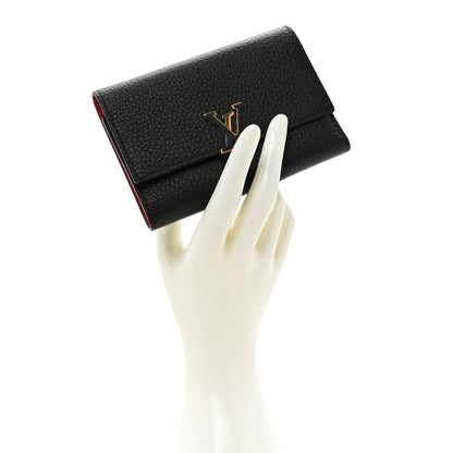 Louis Vuitton Taurillon Capucines Compact Wallet Black 2 of 10