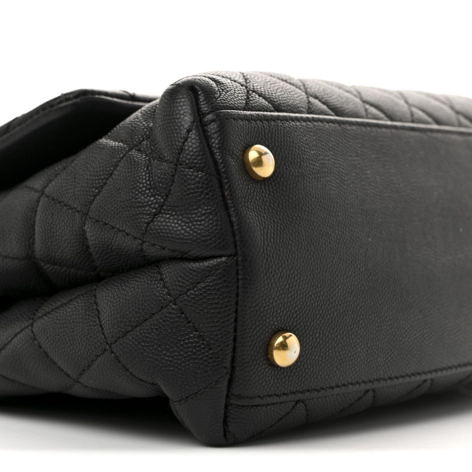 Chanel Caviar Lizard Quilted Small Coco Handle Flap Black 9 of 17
