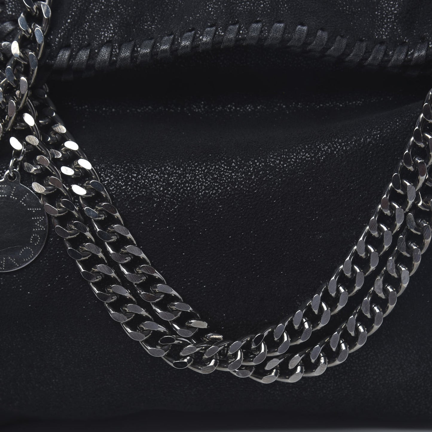 Shaggy Deer Falabella Fold Over Tote Black