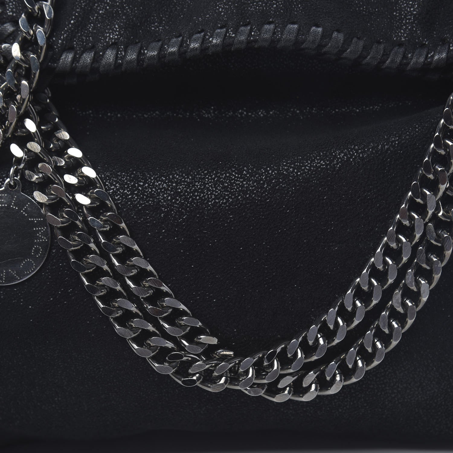 Stella McCartney Shaggy Deer Falabella Fold Over Tote Black 7 of 9