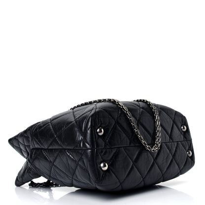 Chanel Aged Calfskin Quilted Reissue 2.55 Tote Black 3 of 4