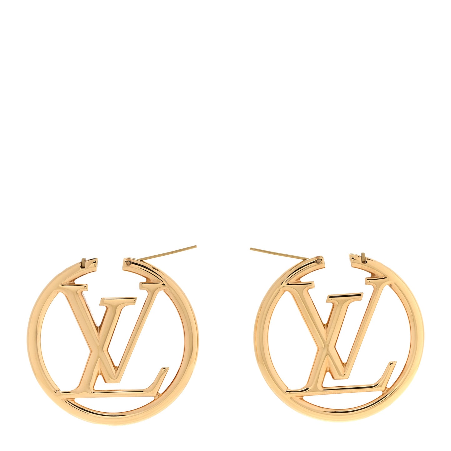 Metal Louise Hoop Earrings Gold