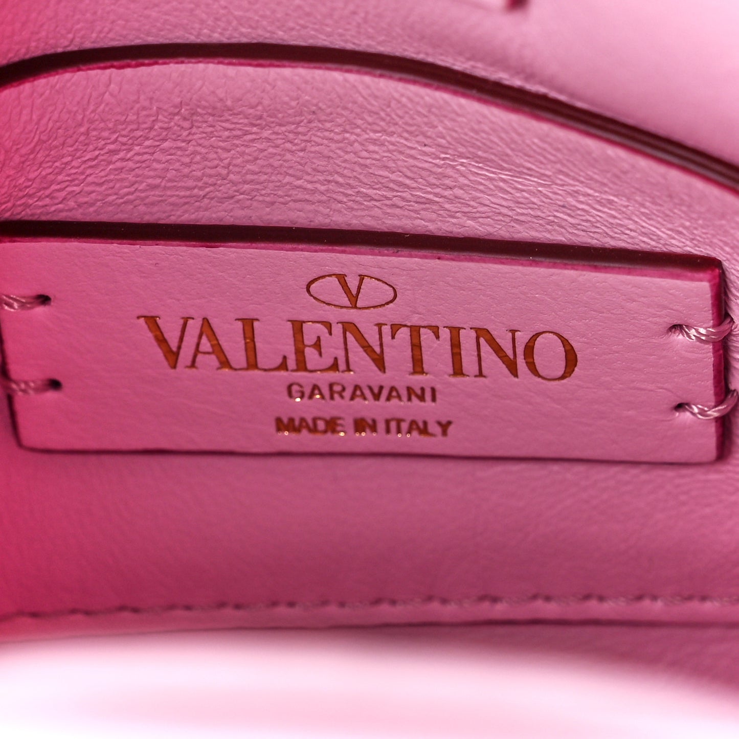 Nappa Mini Roman Stud The Handle Bag Pink Borealis