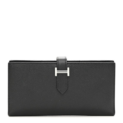 Hermes Epsom Bearn Gusset Wallet Black 1 of 7