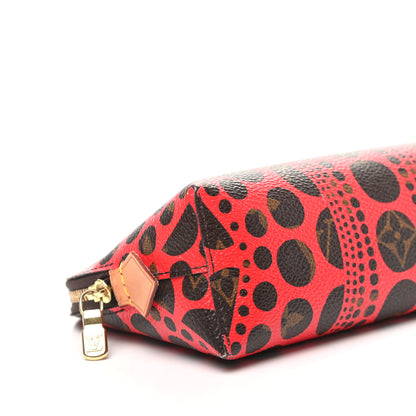 Louis Vuitton Monogram Kusama Pumpkin Dots Cosmetic Pouch Red 7 of 8