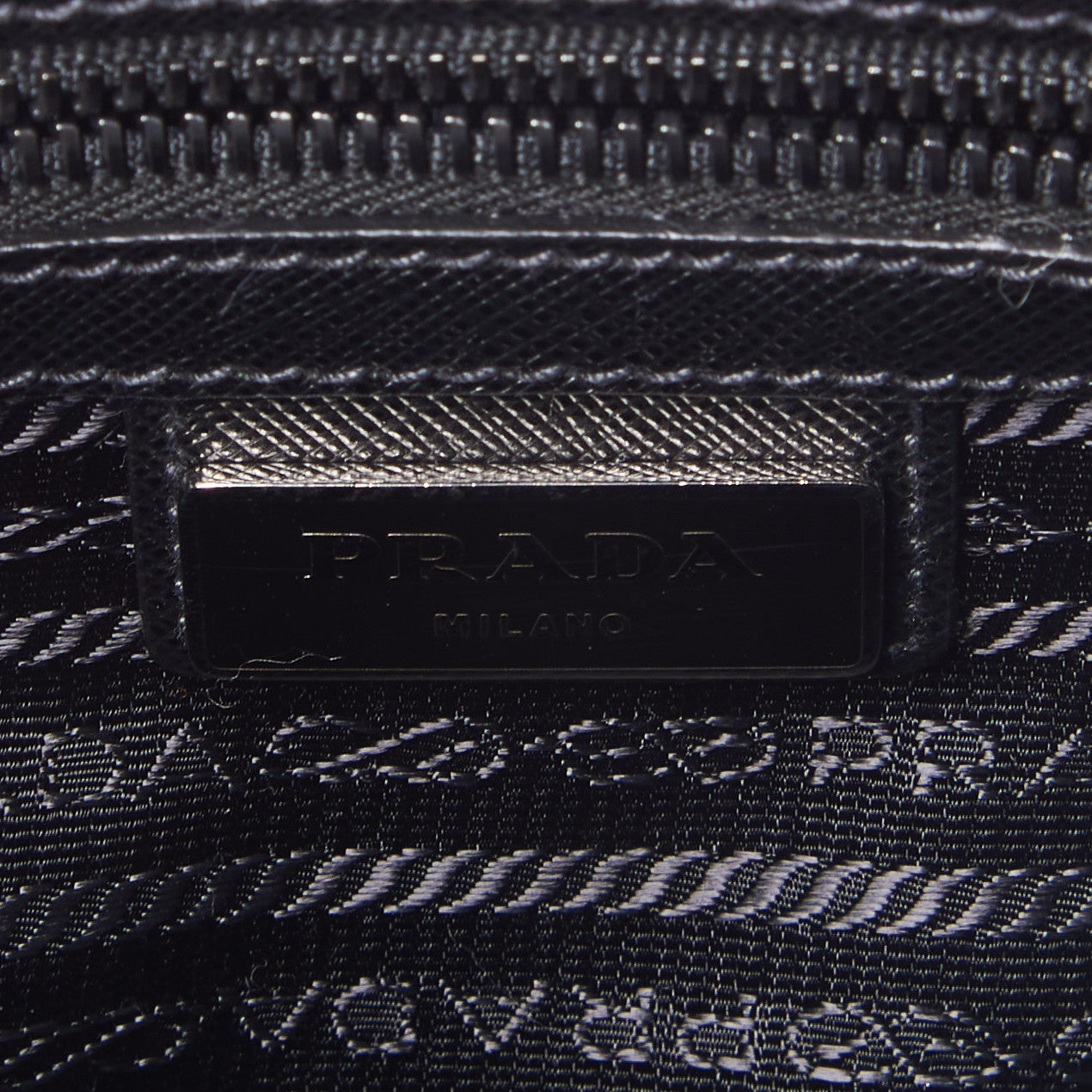 Tessuto Nylon Saffiano Shoulder Bag Black
