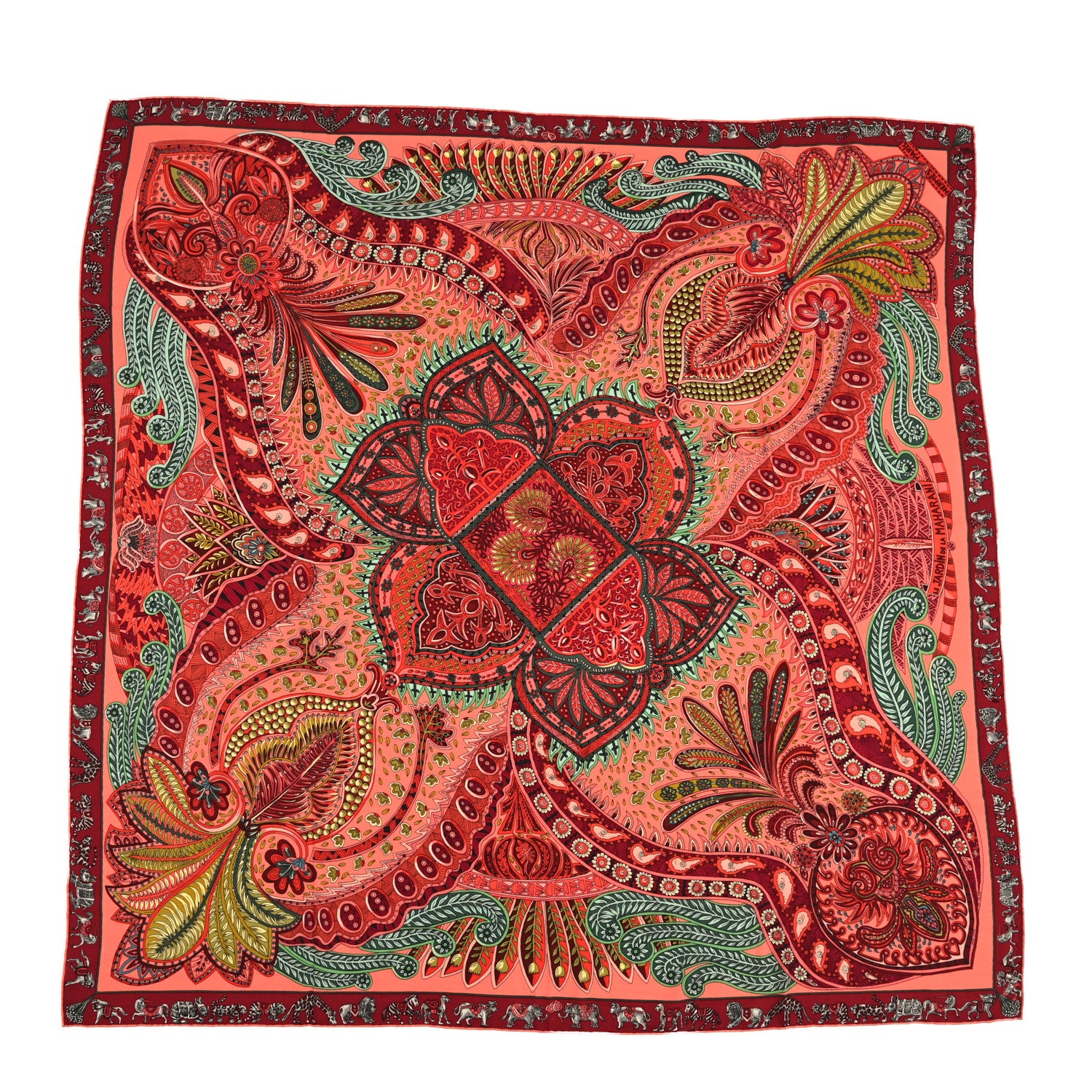 Hermes Cashmere Silk Le Jardin De La Maharani Shawl 140 1919721