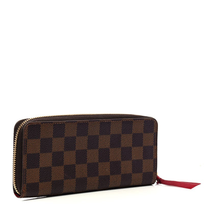 Louis Vuitton Damier Ebene Clemence Wallet Cherry 2 of 4