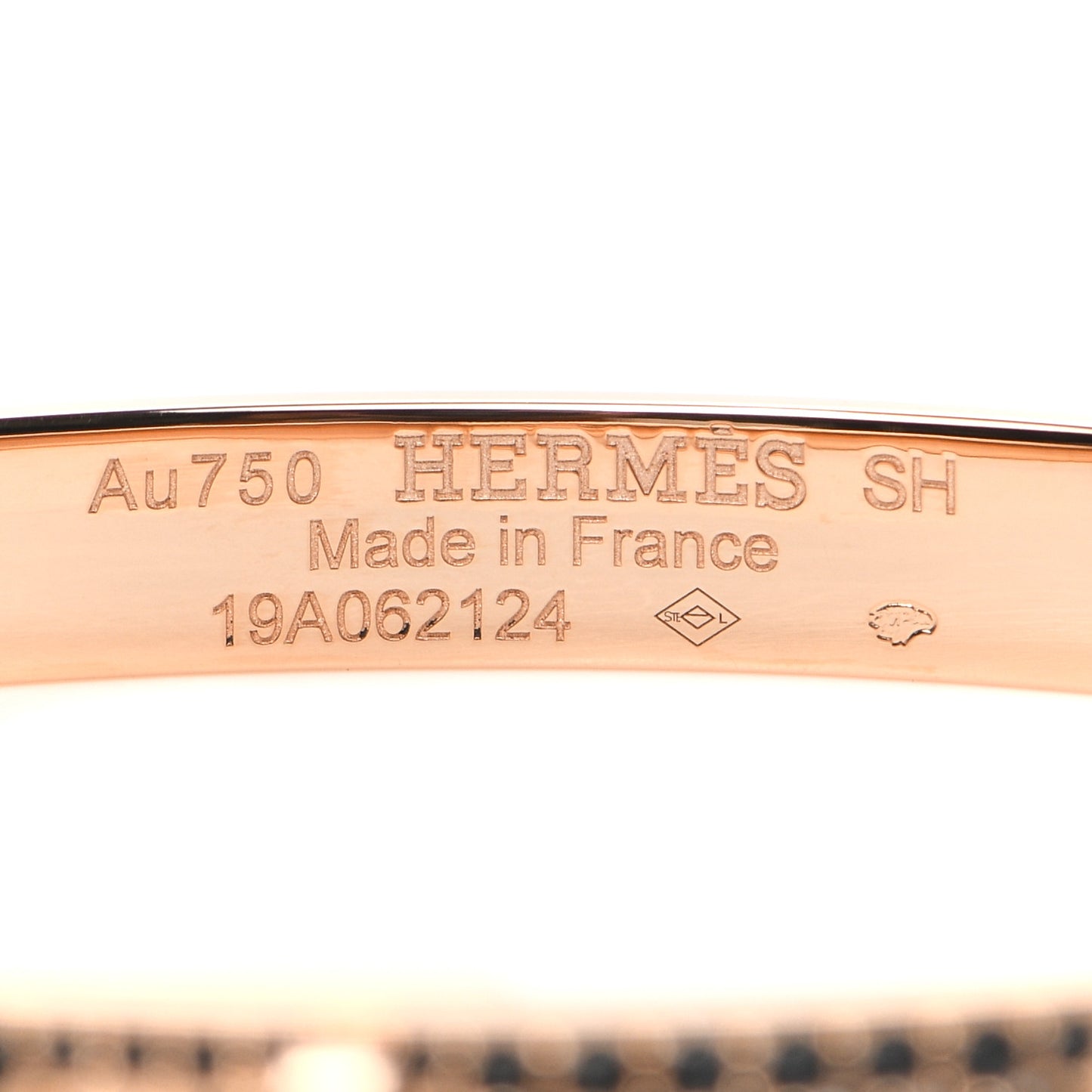 18K Rose Gold Black Spinel PM Kelly Bracelet SH