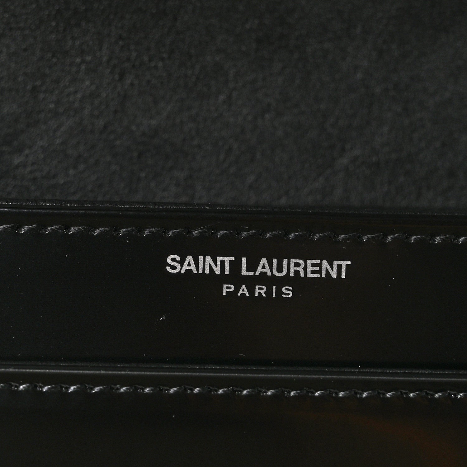 Saint Laurent Glazed Calfskin Monogram Medium Solferino Satchel Black 6 of 10