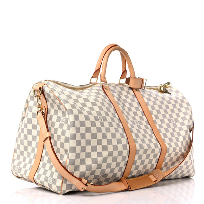 Louis Vuitton Damier Azur Keepall Bandouliere 55 2 of 20