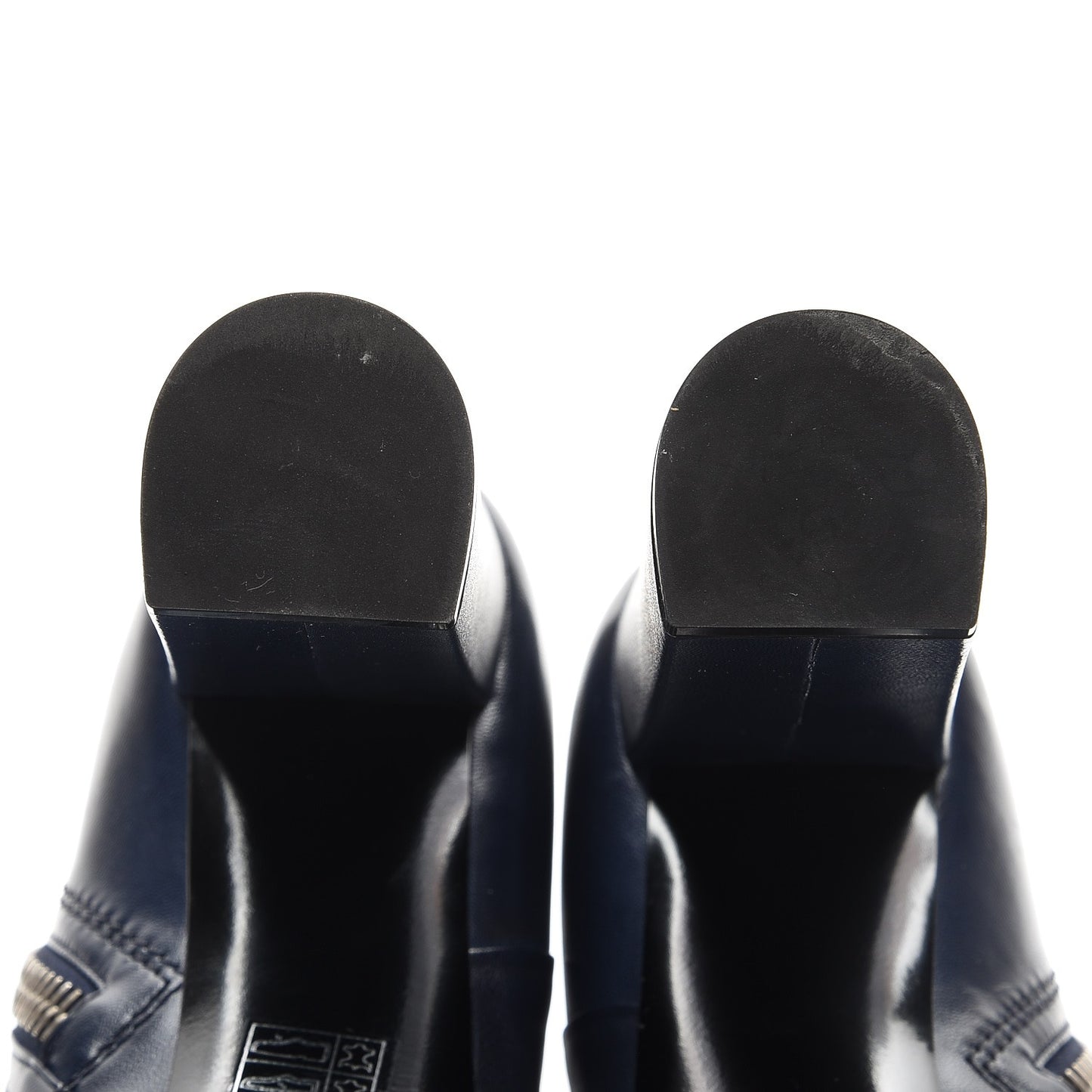 Kid Side Zip Platform Boots 40 Navy