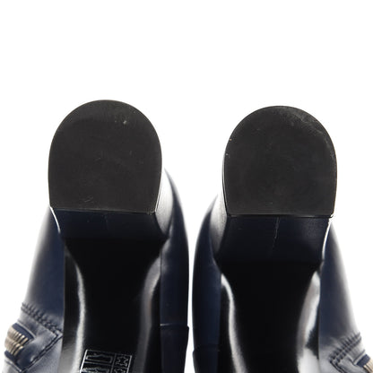 Gucci Kid Side Zip Platform Boots 40 Navy 8 of 8