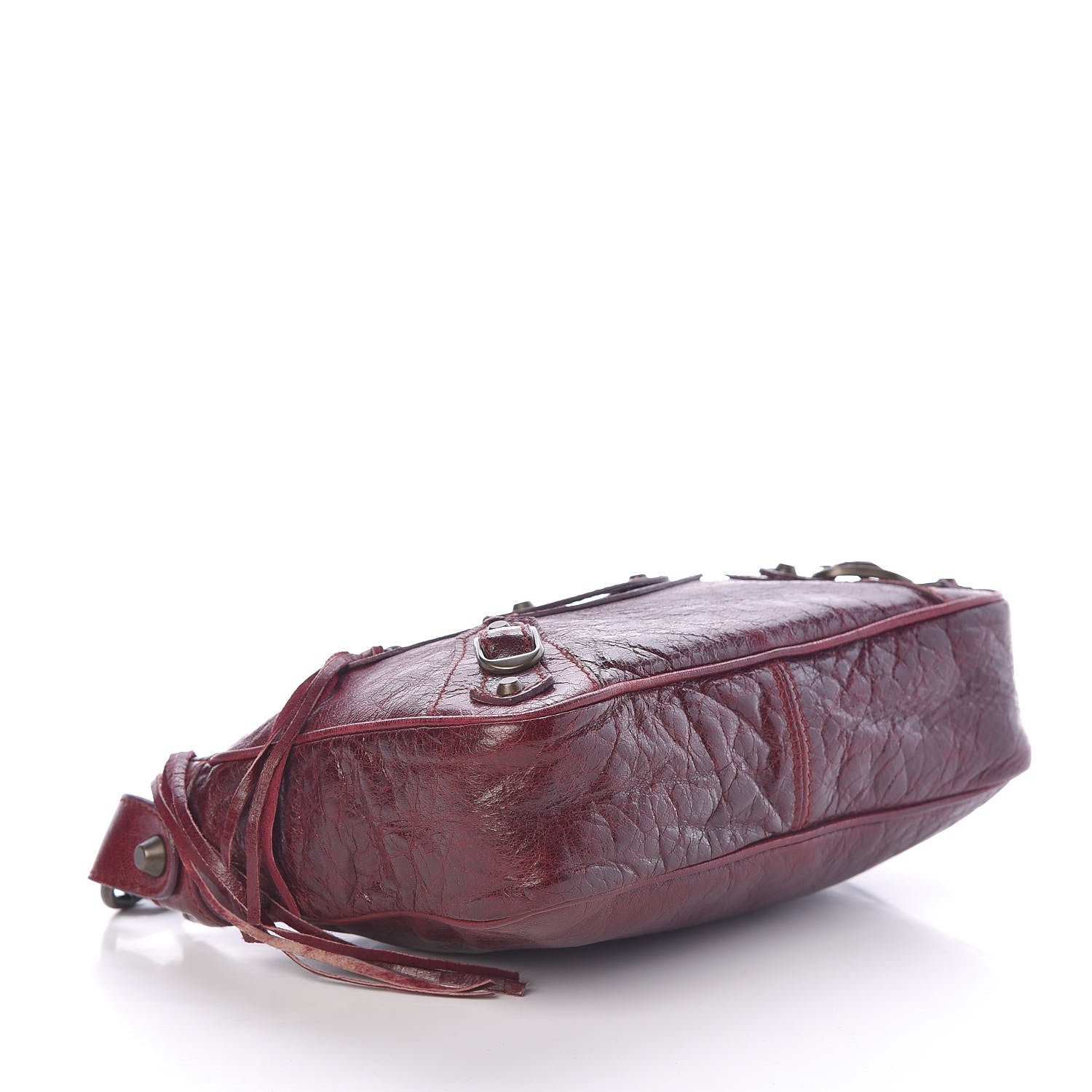 Balenciaga Agneau Classic Hardware Shoulder Bag Bordeaux 4 of 10