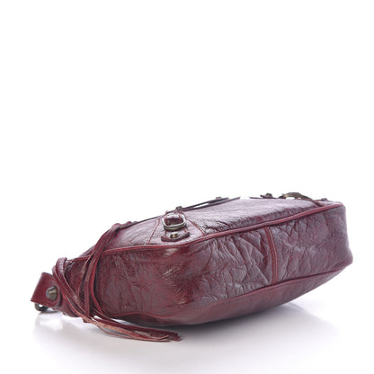 Balenciaga Agneau Classic Hardware Shoulder Bag Bordeaux 4 of 10