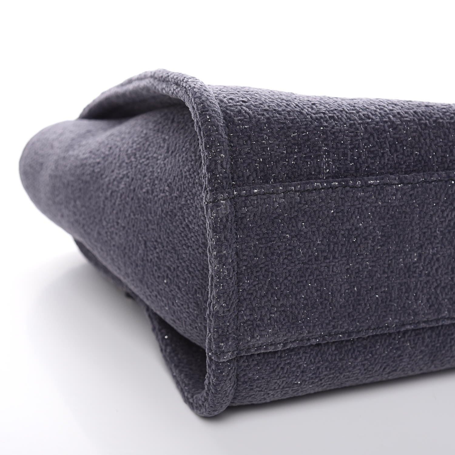 Chanel Lurex Boucle Small Deauville Tote Light Grey 8 of 9