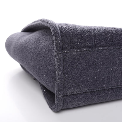 Chanel Lurex Boucle Small Deauville Tote Light Grey 8 of 9