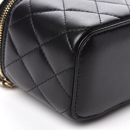 Chanel Lambskin Quilted Trendy Mini Vanity Case With Chain Black 7 of 10