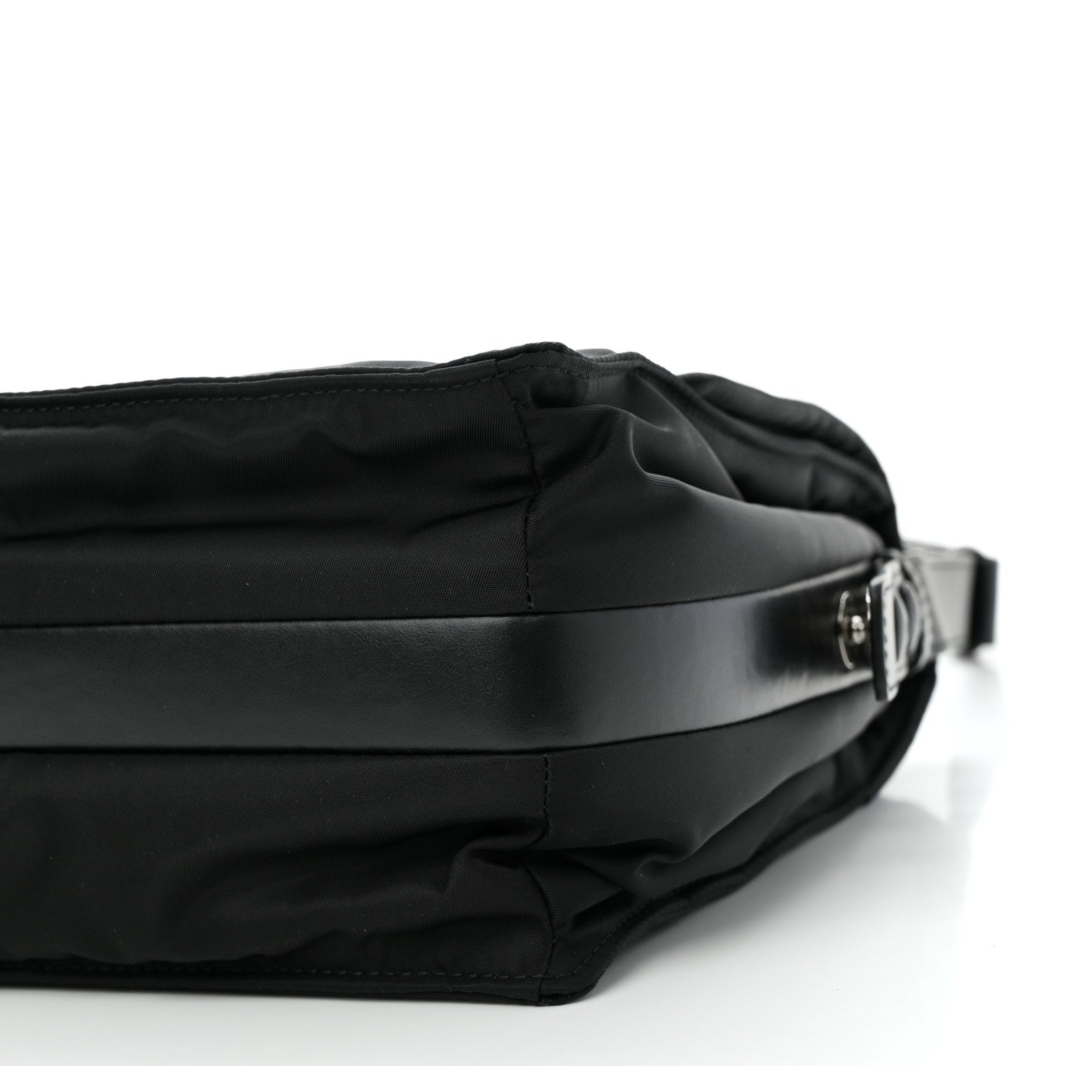Prada Re-Nylon Vitello Padded Large Flap Shoulder Bag Black 9 of 9