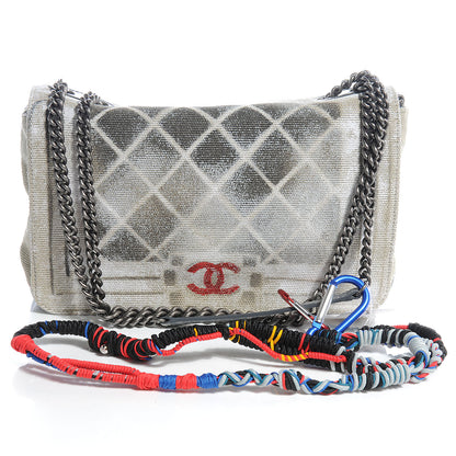 Chanel Canvas Tromp L’Oeil Graffiti Oh My Boy Flap Beige 1 of 8
