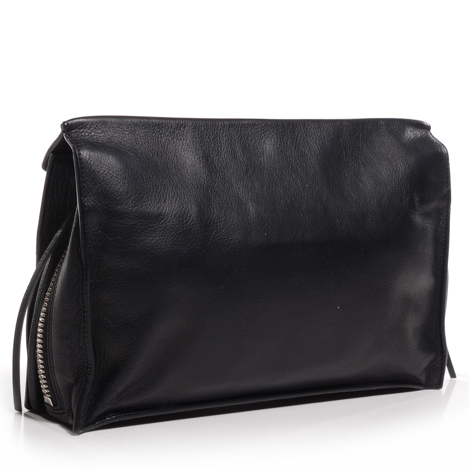 Balenciaga Veau Leather Papier Sight Clutch Black 3 of 9