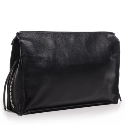 Balenciaga Veau Leather Papier Sight Clutch Black 3 of 9