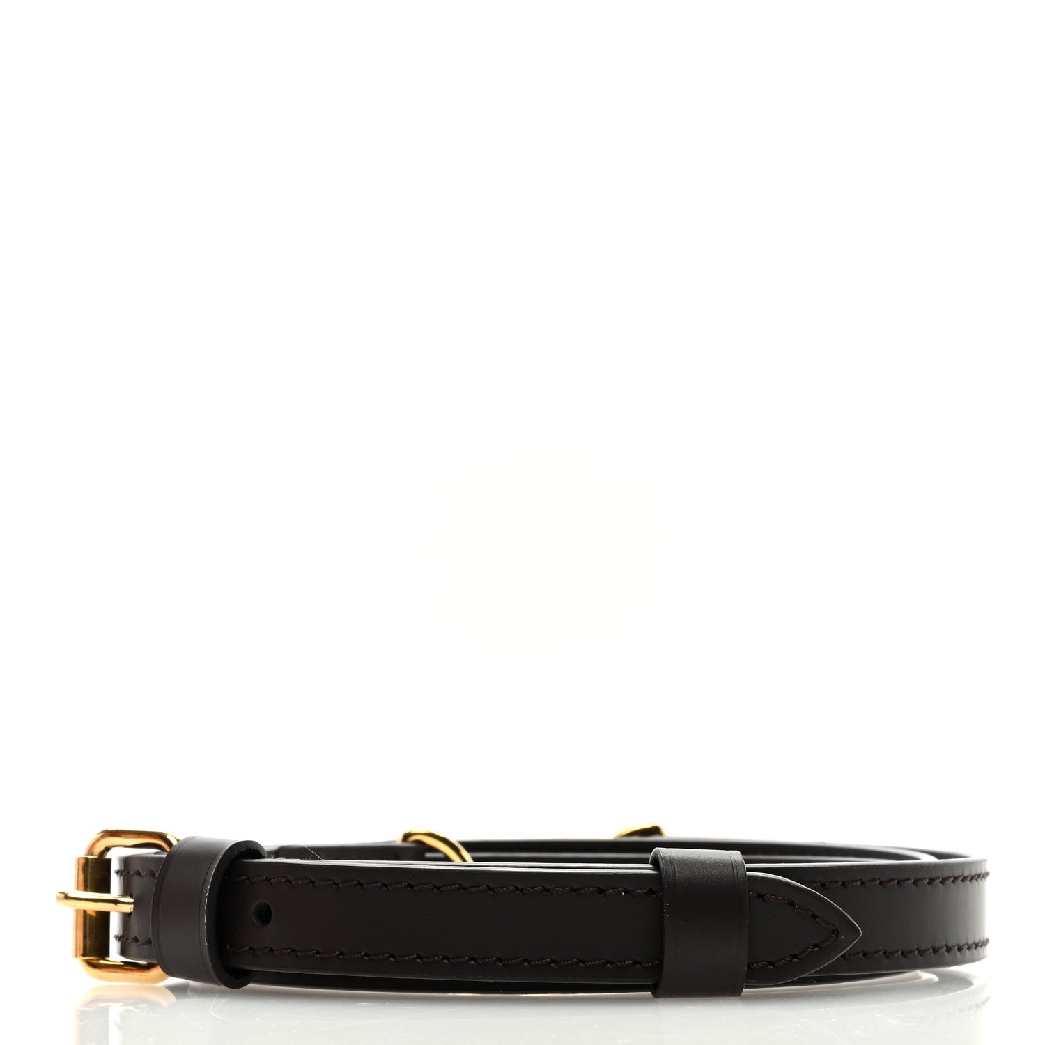 Louis Vuitton Calfskin 16mm Adjustable Shoulder Strap Brown 2 of 3