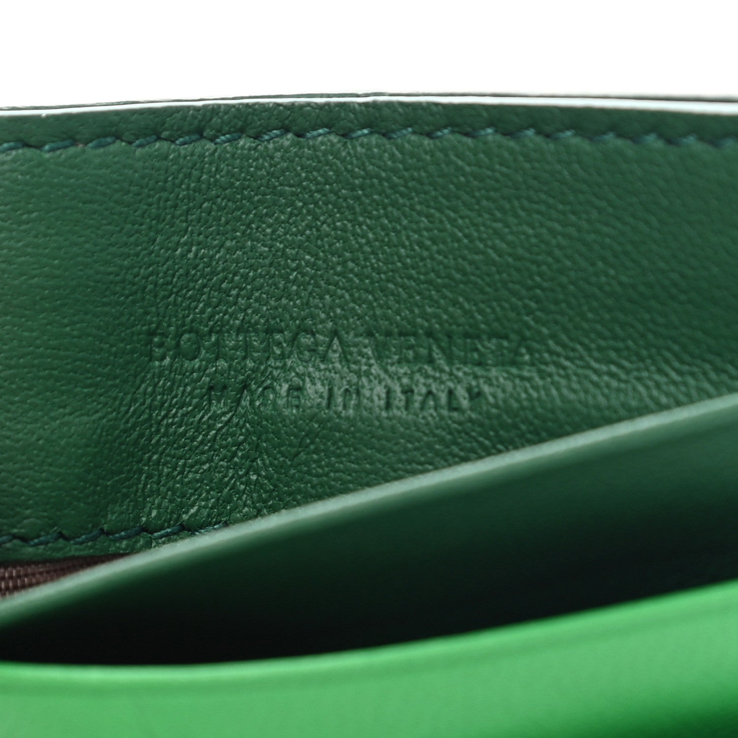 Bottega Veneta Nappa Intrecciato Card Holder Bottle Emerald Parakeet 6 of 7