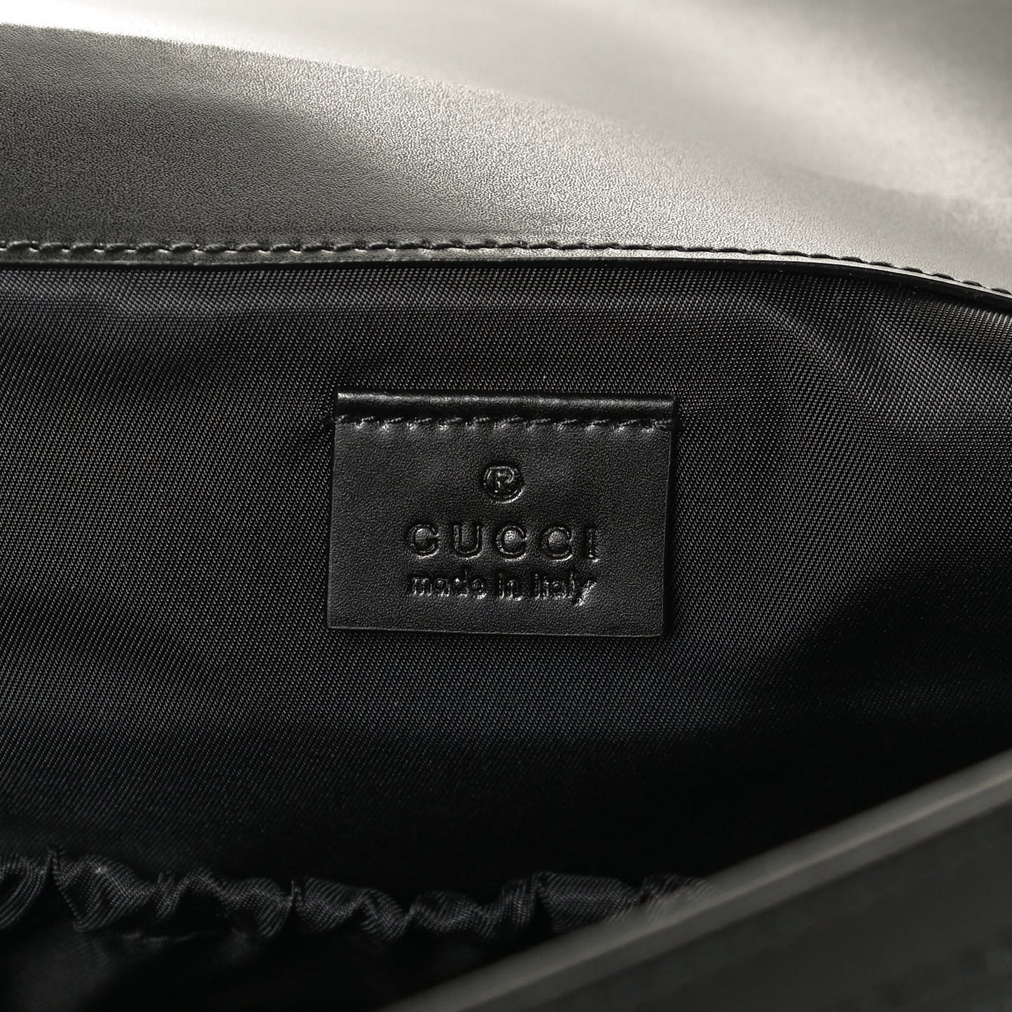GG Supreme Monogram Web Messenger Diaper Bag Black Grey