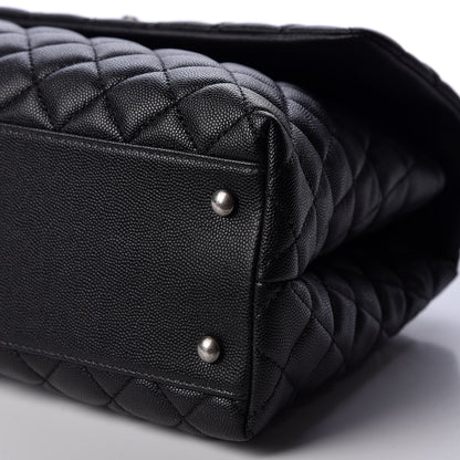 Chanel Caviar Quilted Medium Coco Handle Flap Black 6 of 9