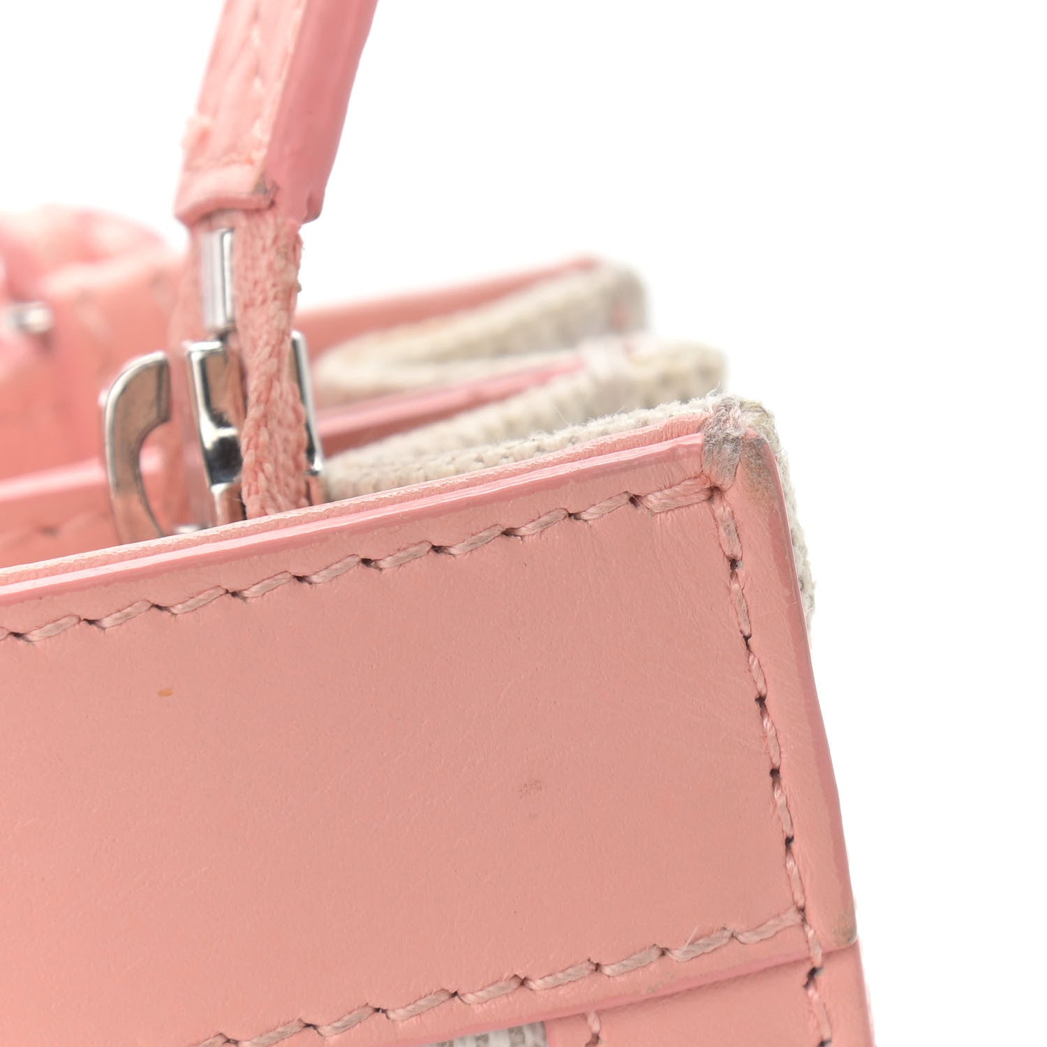 Balenciaga Cotton Canvas Pochette Crossbody Bag Rose Flamingo 10 of 10