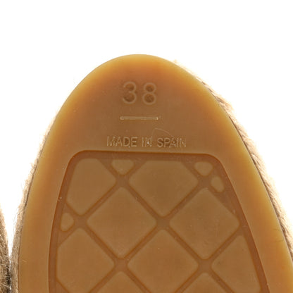Chanel Laminated Lambskin Grosgrain Embroidered CC Espadrilles 38 Pink Silver Black 6 of 9