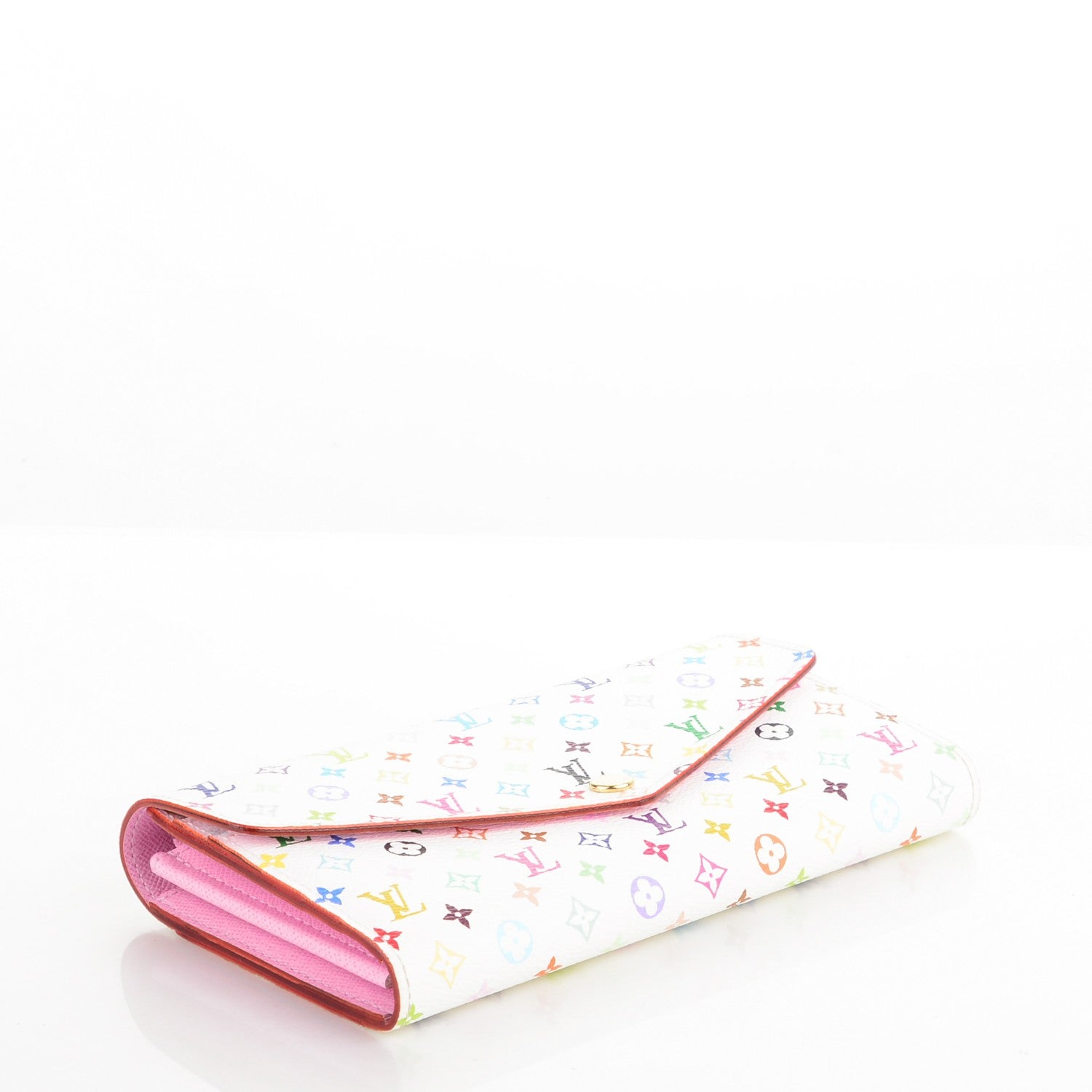 Louis Vuitton Monogram Multicolor Sarah Wallet NM White Litchi 4 of 6