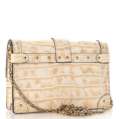 Louis Vuitton Alligator Trunk Chain Wallet Pearl 3 of 9
