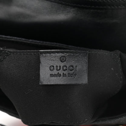 Gucci Monogram Horsebit Web Flap Bag Black Pink 5 of 12