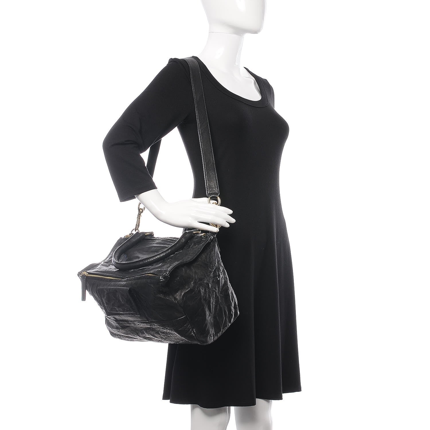 Givenchy Tumbled Sheepskin Large Pandora Black 2 of 18