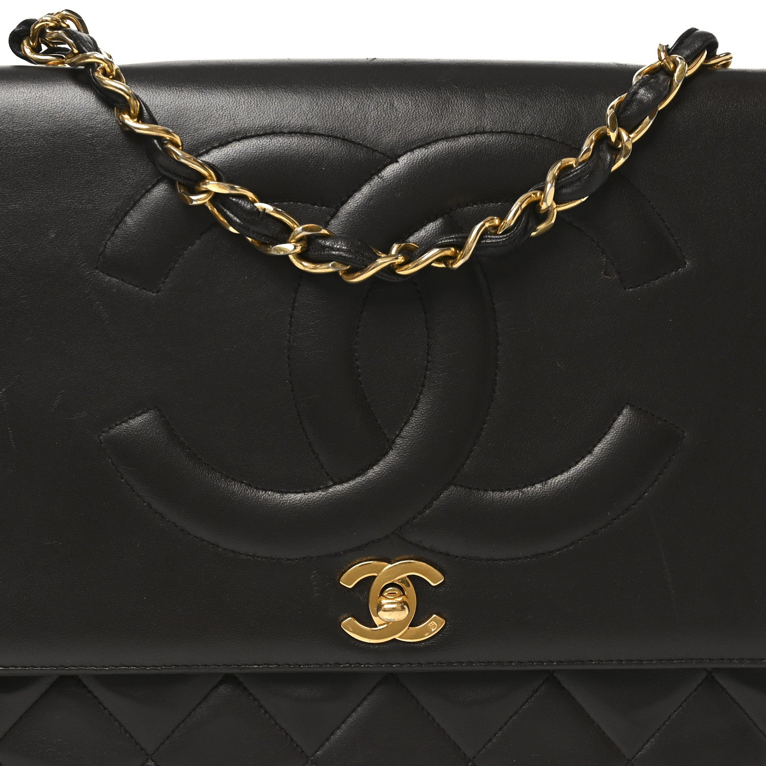 Chanel Lambskin Quilted CC Maxi Jumbo Single Flap Brown 7 of 10