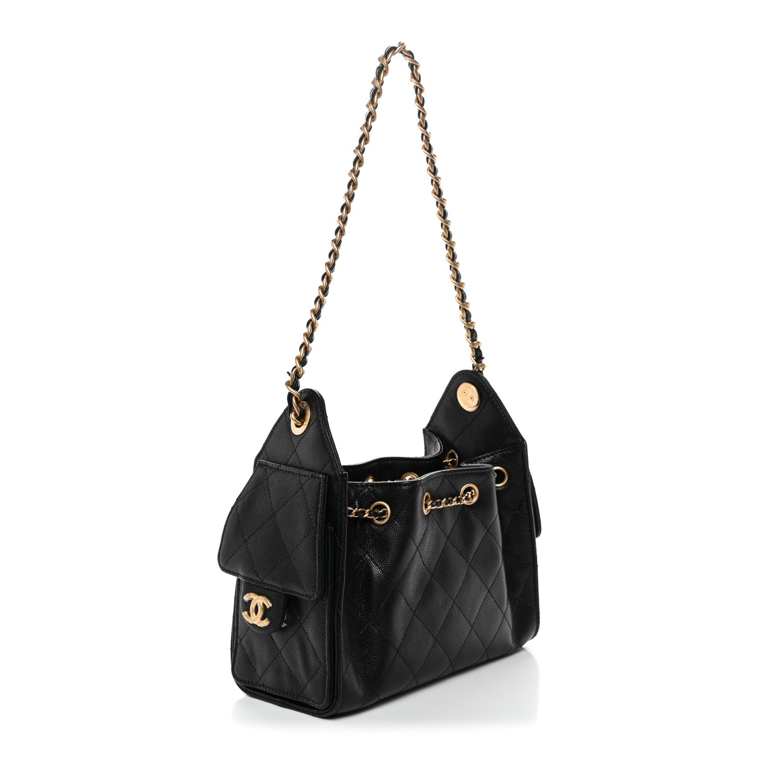 Chanel Caviar Quilted Mini Chanel 25 Handbag Black 3 of 11