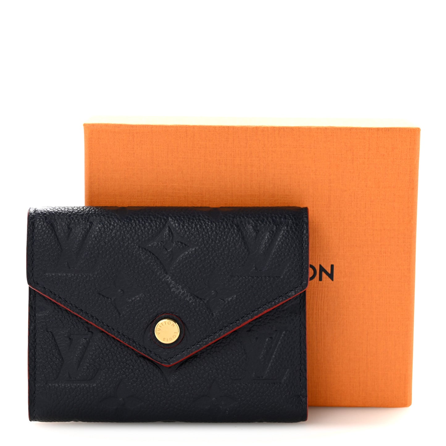 Empreinte Victorine Wallet Marine Rouge