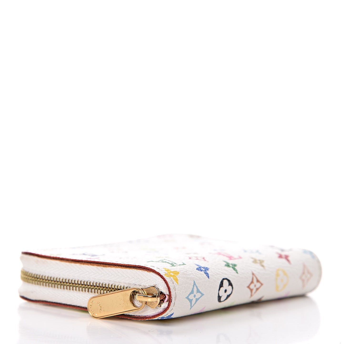 Monogram Multicolor Zippy Coin Purse Wallet White Litchi