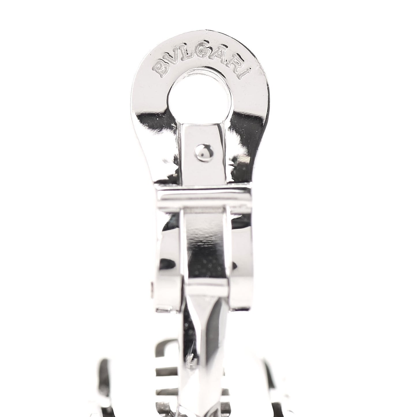 18K White Gold Diamond Parentesi Earrings