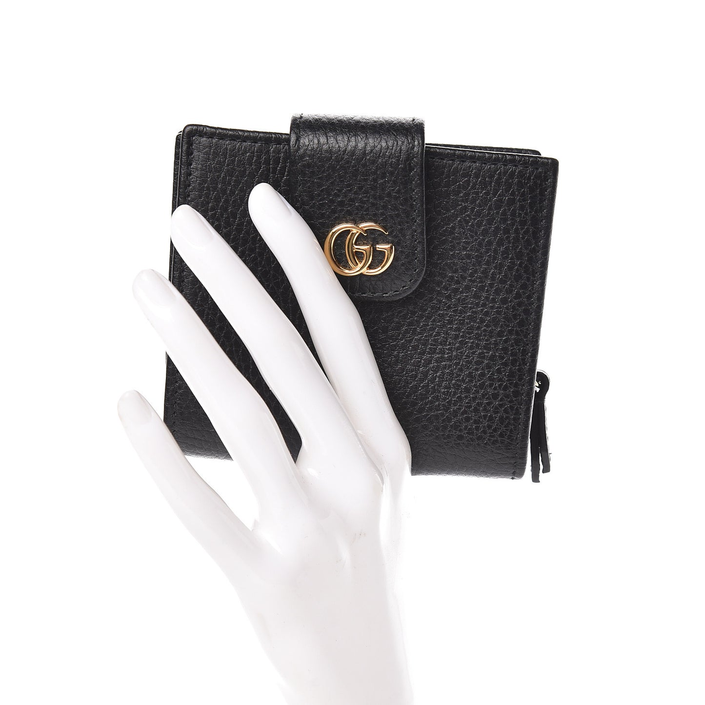 Dollar Calfskin GG Marmont French Wallet Black