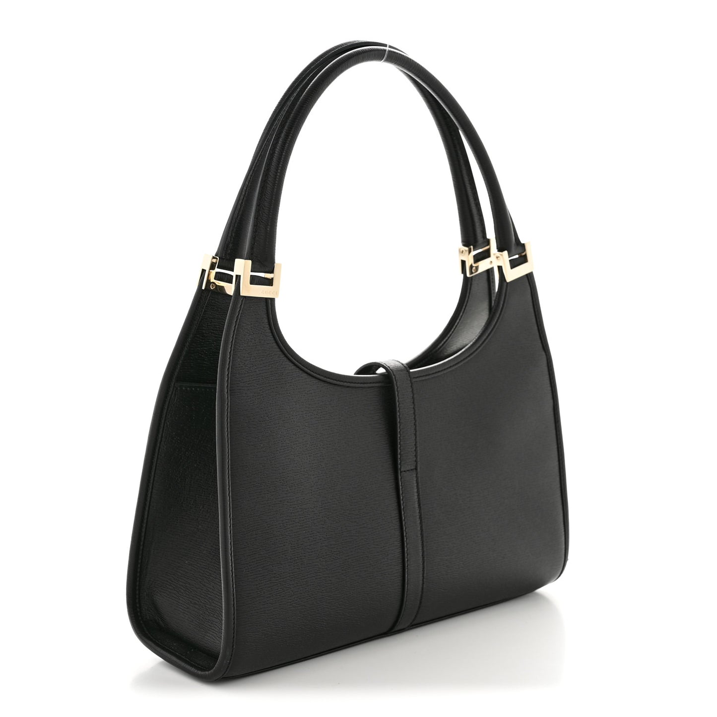 Calfskin Bardot Hobo Black