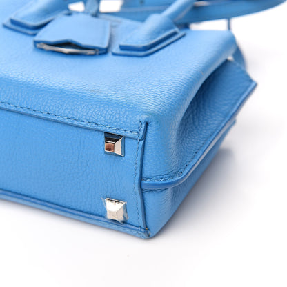 MCM Grained Calfskin X-Mini Milla Tote Tile Blue 9 of 10