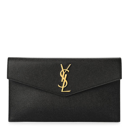 Saint Laurent Grain De Poudre Uptown Pouch Black 1 of 10