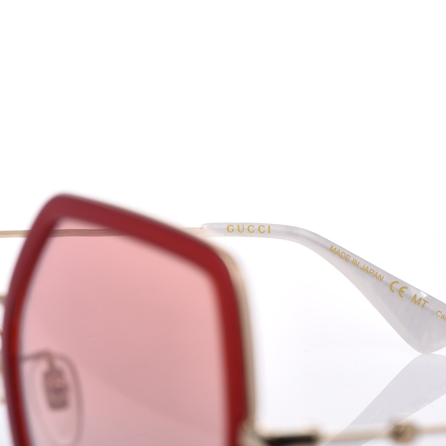 Gucci Acetate Oversize Square Frame GG0106S Red 7 of 7