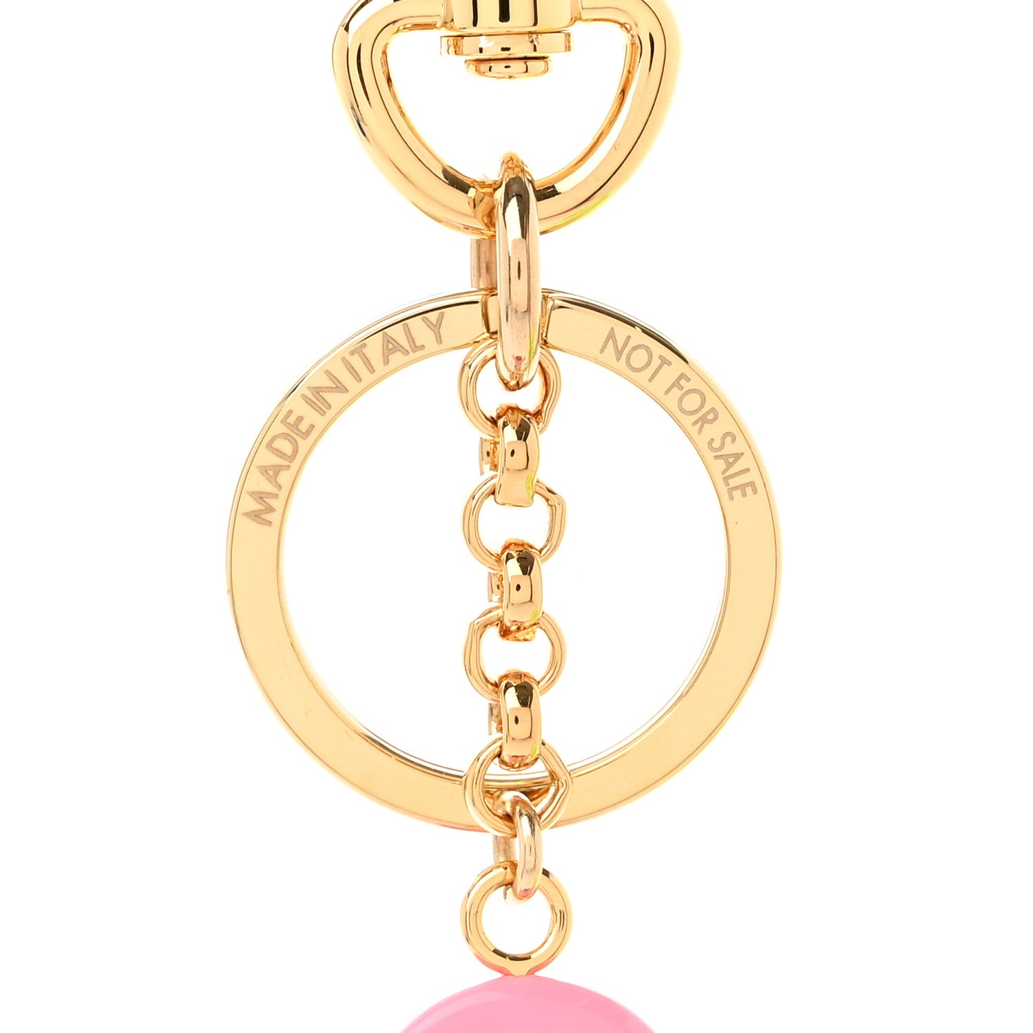 Louis Vuitton Resin Wood Vivienne Trunk VIP Bag Charm Key Holder Pink 3 of 3